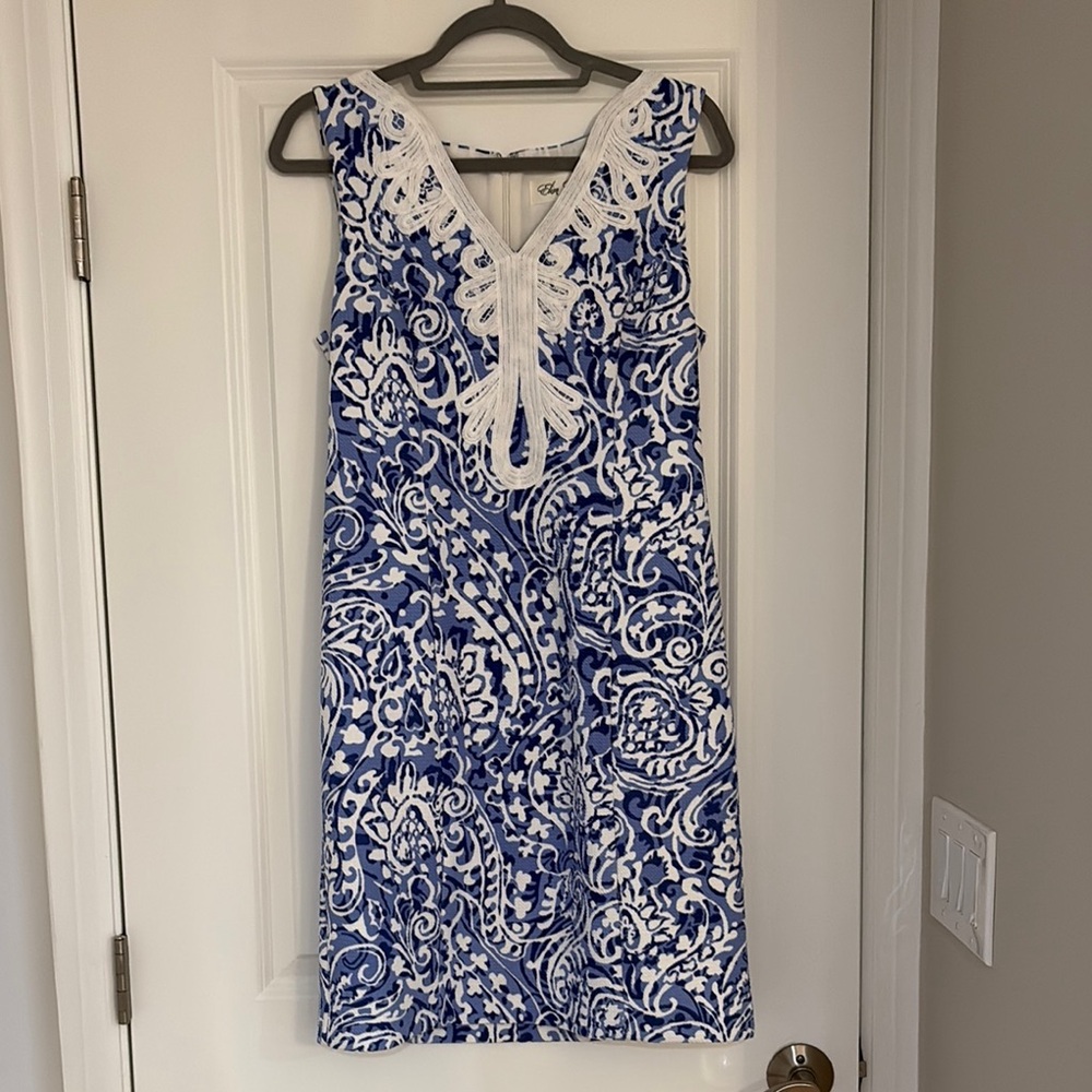 Eliza J Blue and White Dress - Picture 1 of 4